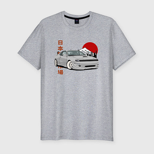 Мужская slim-футболка Celica gt-four st183 JDM / Меланж – фото 1