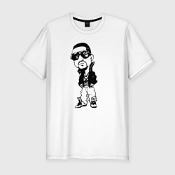 Футболка slim-fit Kanye west - персонаж, цвет: белый