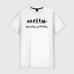 Футболка slim-fit Эволюция в дзюдо, цвет: белый