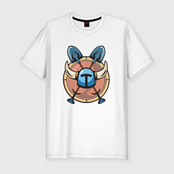 Футболка slim-fit Герб - Shovel knight, цвет: белый