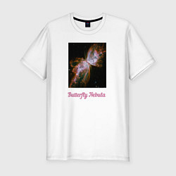 Футболка slim-fit Butterfly Nebula, цвет: белый