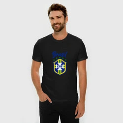 Футболка slim-fit Brasil Football, цвет: черный — фото 2
