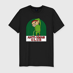 Футболка slim-fit Anti christmas club, цвет: черный