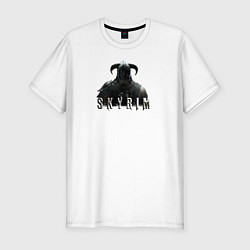Футболка slim-fit Skyrim Минимализм, цвет: белый