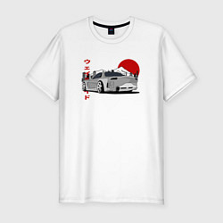 Футболка slim-fit Mazda RX7 Weilside Back View JDM Retro, цвет: белый