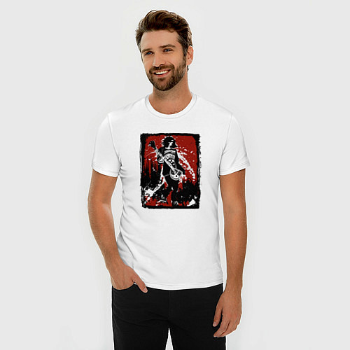 Мужская slim-футболка Punk Ramones / Белый – фото 3