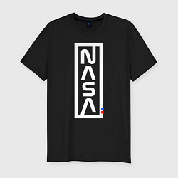 Футболка slim-fit Наса - logo, цвет: черный
