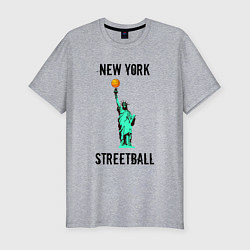 Футболка slim-fit Нью-Йорк Стритбол, цвет: меланж