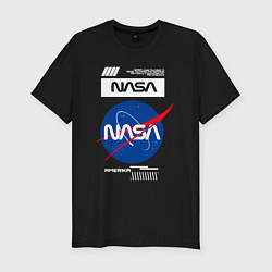 Футболка slim-fit Nasa - Logo, цвет: черный