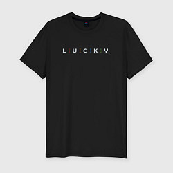 Футболка slim-fit Lucky Man, цвет: черный