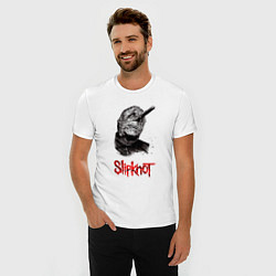 Футболка slim-fit Slipknot-легендарная маска, цвет: белый — фото 2