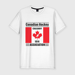 Футболка slim-fit Федерация хоккея Канады, цвет: белый