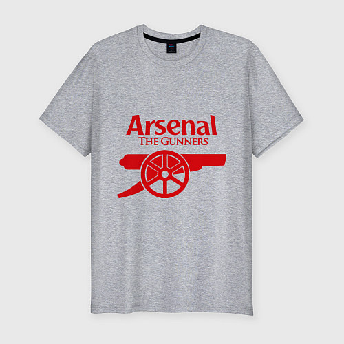 Мужская slim-футболка Arsenal: The gunners / Меланж – фото 1