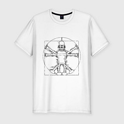 Футболка slim-fit Vitruvian Bender, цвет: белый