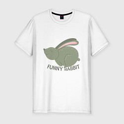 Футболка slim-fit Rabbit - Funny, цвет: белый