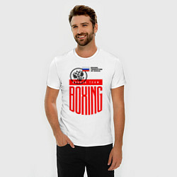 Футболка slim-fit Boxing russia national team, цвет: белый — фото 2