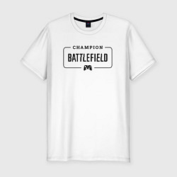 Футболка slim-fit Battlefield gaming champion: рамка с лого и джойст, цвет: белый