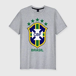 Футболка slim-fit Brasil CBF, цвет: меланж