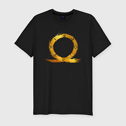 Футболка slim-fit Golden logo GoW Ragnarok, цвет: черный