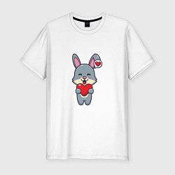 Футболка slim-fit Lover Bunny, цвет: белый