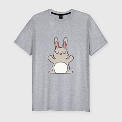 Футболка slim-fit Hello Bunny, цвет: меланж