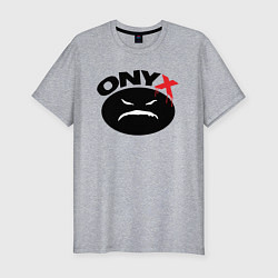 Футболка slim-fit Onyx logo black, цвет: меланж