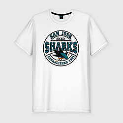 Футболка slim-fit San Jose Sharks, цвет: белый