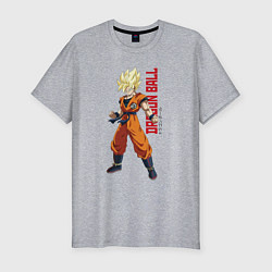 Футболка slim-fit Dragon Ball - Goky Son, цвет: меланж