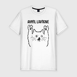 Футболка slim-fit Avril Lavigne - rock cat, цвет: белый