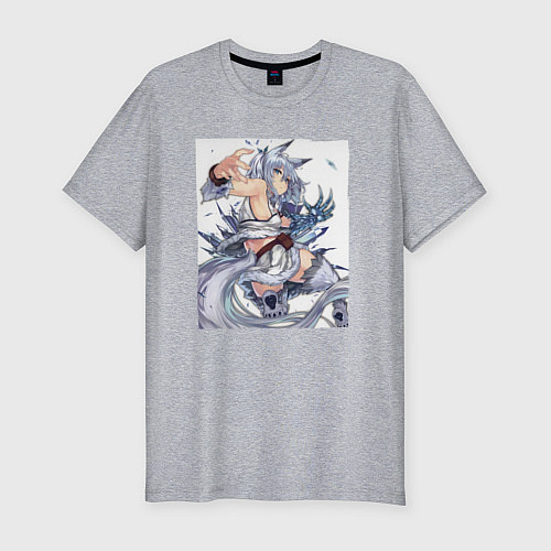 Мужская slim-футболка Setsuna art / Меланж – фото 1