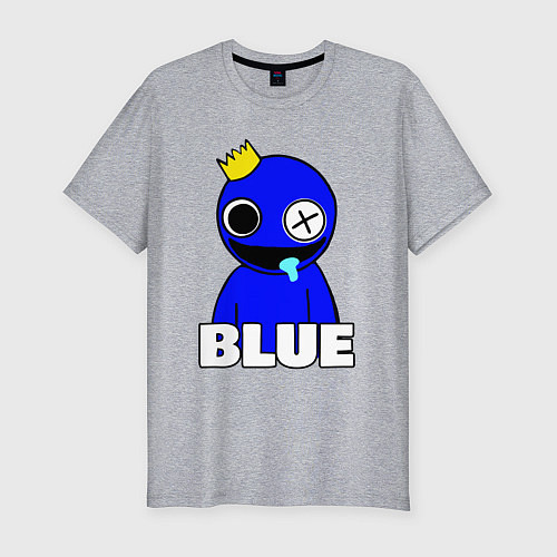 Мужская slim-футболка Радужные друзья улыбчивый Синий / Меланж – фото 1