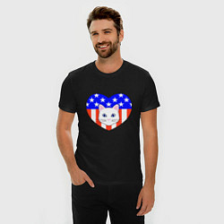 Футболка slim-fit American cat, цвет: черный — фото 2