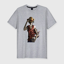 Футболка slim-fit One piece d luffy, цвет: меланж