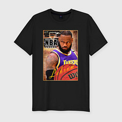 Футболка slim-fit NBA легенды Леброн Джеймс, цвет: черный