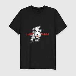 Футболка slim-fit Lady gaga singer, цвет: черный