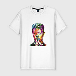 Футболка slim-fit David Bowie singer, цвет: белый