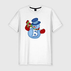 Футболка slim-fit Snowman BTC, цвет: белый