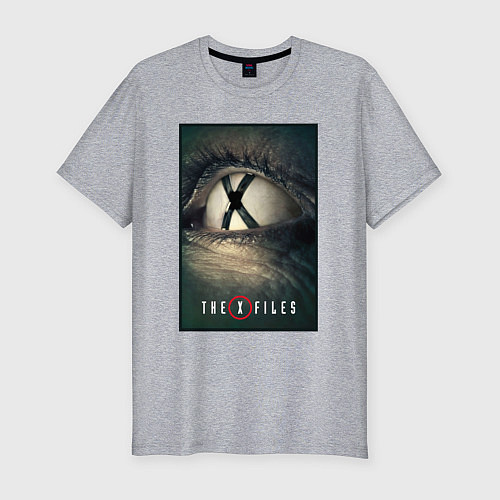 Мужская slim-футболка X - Files poster / Меланж – фото 1