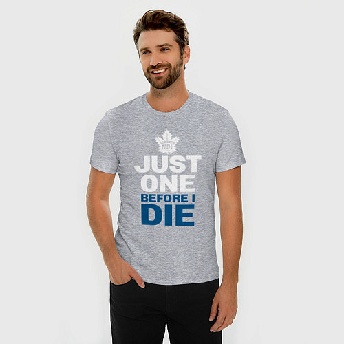 Мужская slim-футболка Торонто нхл / Меланж – фото 3
