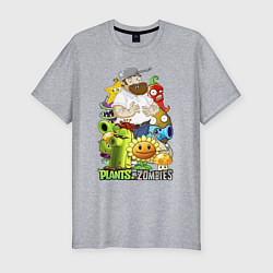 Футболка slim-fit Craaazy Dave plants, цвет: меланж