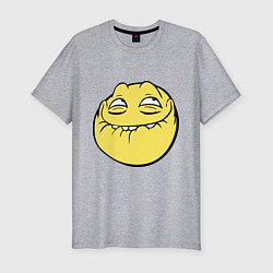 Футболка slim-fit Smiley trollface, цвет: меланж