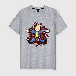 Футболка slim-fit Vault boy caps, цвет: меланж