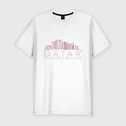 Футболка slim-fit Qatar city, цвет: белый