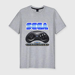 Футболка slim-fit Sega - mega drive joystick, цвет: меланж