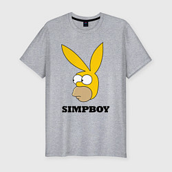 Футболка slim-fit Simpboy - rabbit Homer, цвет: меланж