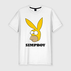 Футболка slim-fit Simpboy - rabbit Homer, цвет: белый