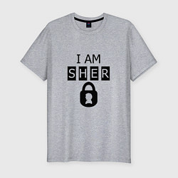 Футболка slim-fit I am Sher locked, цвет: меланж