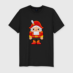 Футболка slim-fit Мультяшный щелкунчик, цвет: черный