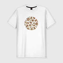 Футболка slim-fit Имбирные пряники, цвет: белый