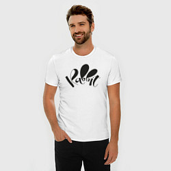 Футболка slim-fit Надпись Rabbit, цвет: белый — фото 2